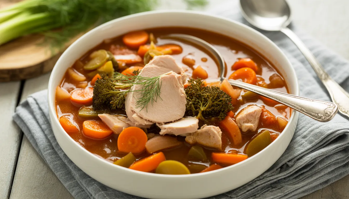 Turkey and vegetable stew for kidney health